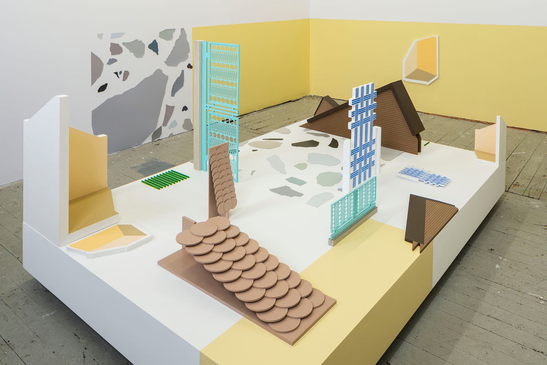 Katarina Burin and Farhad Mirza have designed a colorful model of a space.