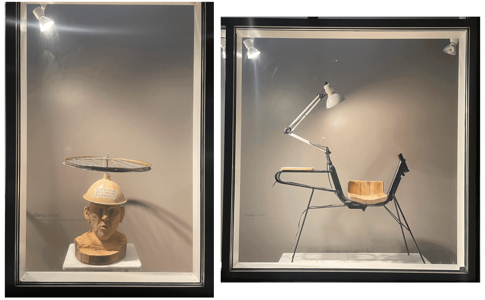 Image of "Cheep thrills" and "Tinker table" by Nat Reed